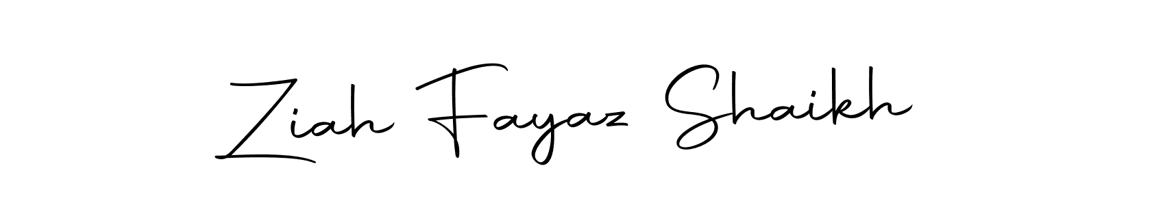 Design your own signature with our free online signature maker. With this signature software, you can create a handwritten (Autography-DOLnW) signature for name Ziah Fayaz Shaikh. Ziah Fayaz Shaikh signature style 10 images and pictures png