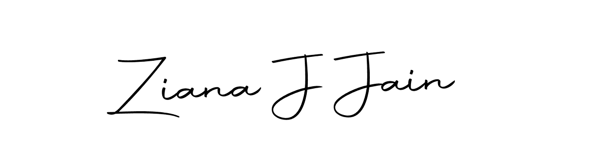 Design your own signature with our free online signature maker. With this signature software, you can create a handwritten (Autography-DOLnW) signature for name Ziana J Jain. Ziana J Jain signature style 10 images and pictures png