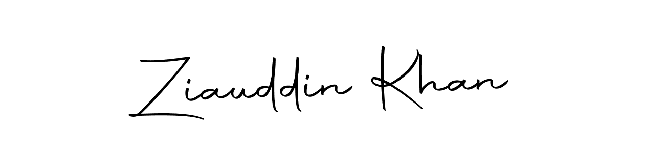 How to make Ziauddin Khan name signature. Use Autography-DOLnW style for creating short signs online. This is the latest handwritten sign. Ziauddin Khan signature style 10 images and pictures png