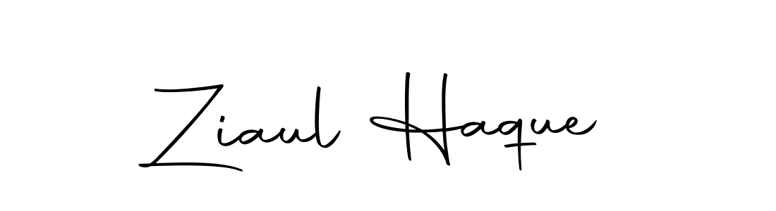 How to make Ziaul Haque name signature. Use Autography-DOLnW style for creating short signs online. This is the latest handwritten sign. Ziaul Haque signature style 10 images and pictures png