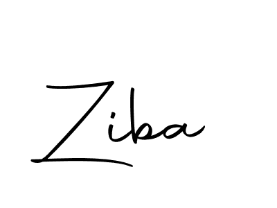 Design your own signature with our free online signature maker. With this signature software, you can create a handwritten (Autography-DOLnW) signature for name Ziba. Ziba signature style 10 images and pictures png