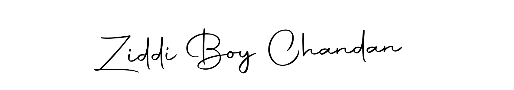 How to make Ziddi Boy Chandan name signature. Use Autography-DOLnW style for creating short signs online. This is the latest handwritten sign. Ziddi Boy Chandan signature style 10 images and pictures png