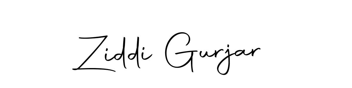 Ziddi Gurjar stylish signature style. Best Handwritten Sign (Autography-DOLnW) for my name. Handwritten Signature Collection Ideas for my name Ziddi Gurjar. Ziddi Gurjar signature style 10 images and pictures png