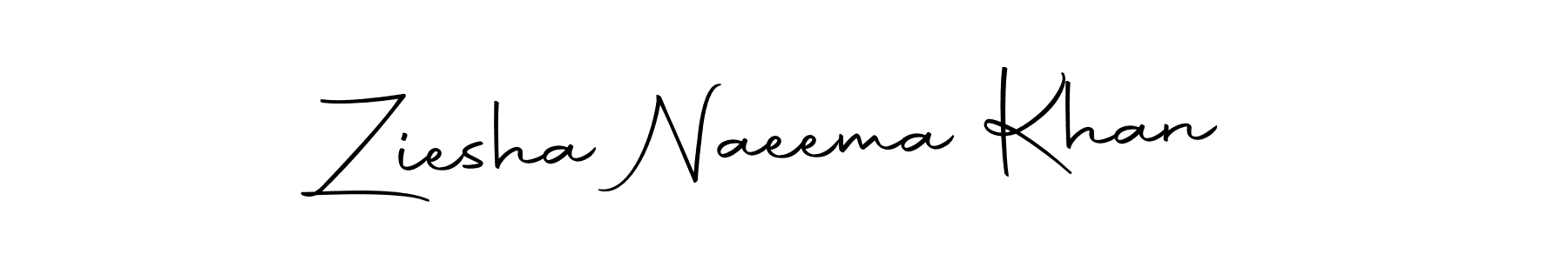 Create a beautiful signature design for name Ziesha Naeema Khan. With this signature (Autography-DOLnW) fonts, you can make a handwritten signature for free. Ziesha Naeema Khan signature style 10 images and pictures png