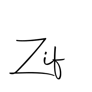 Design your own signature with our free online signature maker. With this signature software, you can create a handwritten (Autography-DOLnW) signature for name Zif. Zif signature style 10 images and pictures png