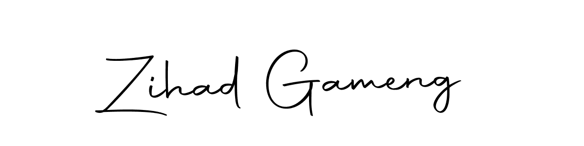 Design your own signature with our free online signature maker. With this signature software, you can create a handwritten (Autography-DOLnW) signature for name Zihad Gameng. Zihad Gameng signature style 10 images and pictures png