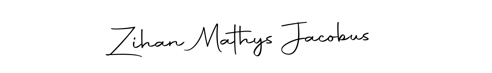 Make a beautiful signature design for name Zihan Mathys Jacobus. With this signature (Autography-DOLnW) style, you can create a handwritten signature for free. Zihan Mathys Jacobus signature style 10 images and pictures png