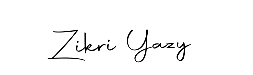 How to make Zikri Yazy name signature. Use Autography-DOLnW style for creating short signs online. This is the latest handwritten sign. Zikri Yazy signature style 10 images and pictures png