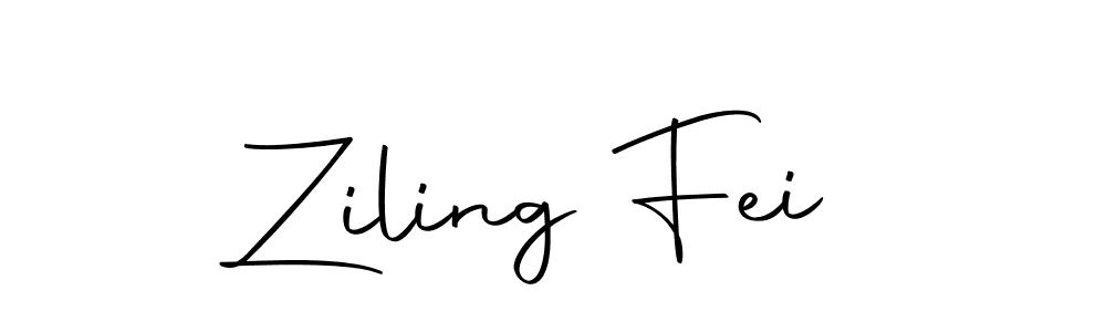 Create a beautiful signature design for name Ziling Fei. With this signature (Autography-DOLnW) fonts, you can make a handwritten signature for free. Ziling Fei signature style 10 images and pictures png