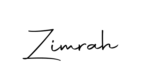 Design your own signature with our free online signature maker. With this signature software, you can create a handwritten (Autography-DOLnW) signature for name Zimrah. Zimrah signature style 10 images and pictures png