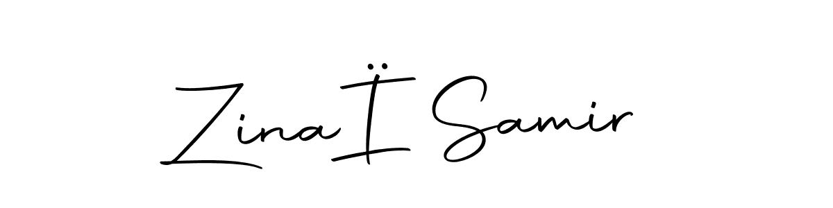 The best way (Autography-DOLnW) to make a short signature is to pick only two or three words in your name. The name ZinaÏ Samir include a total of six letters. For converting this name. ZinaÏ Samir signature style 10 images and pictures png