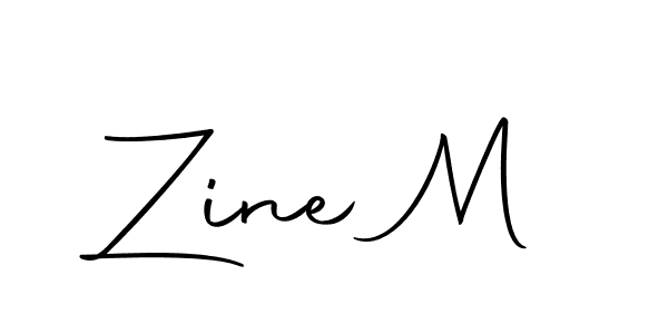 Design your own signature with our free online signature maker. With this signature software, you can create a handwritten (Autography-DOLnW) signature for name Zine M. Zine M signature style 10 images and pictures png