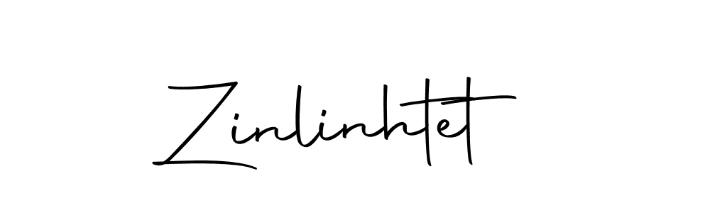 Design your own signature with our free online signature maker. With this signature software, you can create a handwritten (Autography-DOLnW) signature for name Zinlinhtet. Zinlinhtet signature style 10 images and pictures png