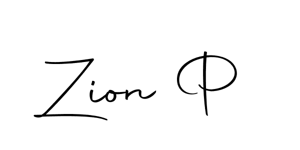 Make a beautiful signature design for name Zion P. With this signature (Autography-DOLnW) style, you can create a handwritten signature for free. Zion P signature style 10 images and pictures png