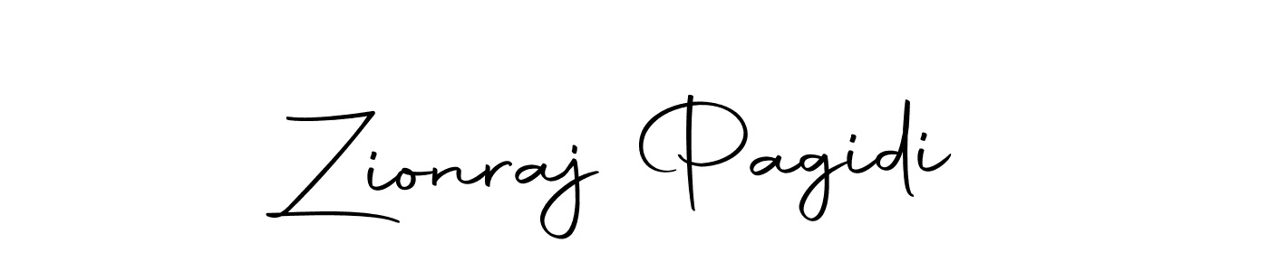 How to make Zionraj Pagidi name signature. Use Autography-DOLnW style for creating short signs online. This is the latest handwritten sign. Zionraj Pagidi signature style 10 images and pictures png