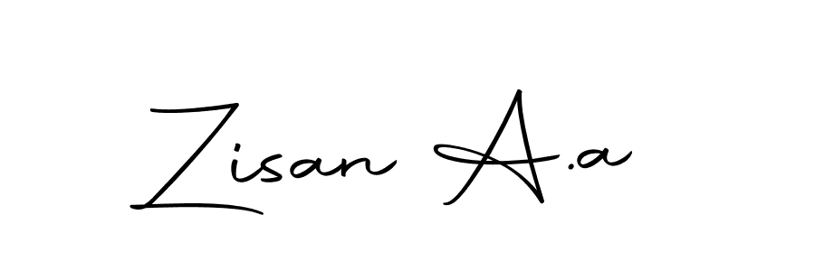 Use a signature maker to create a handwritten signature online. With this signature software, you can design (Autography-DOLnW) your own signature for name Zisan A.a. Zisan A.a signature style 10 images and pictures png