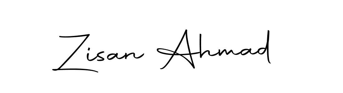 Use a signature maker to create a handwritten signature online. With this signature software, you can design (Autography-DOLnW) your own signature for name Zisan Ahmad. Zisan Ahmad signature style 10 images and pictures png