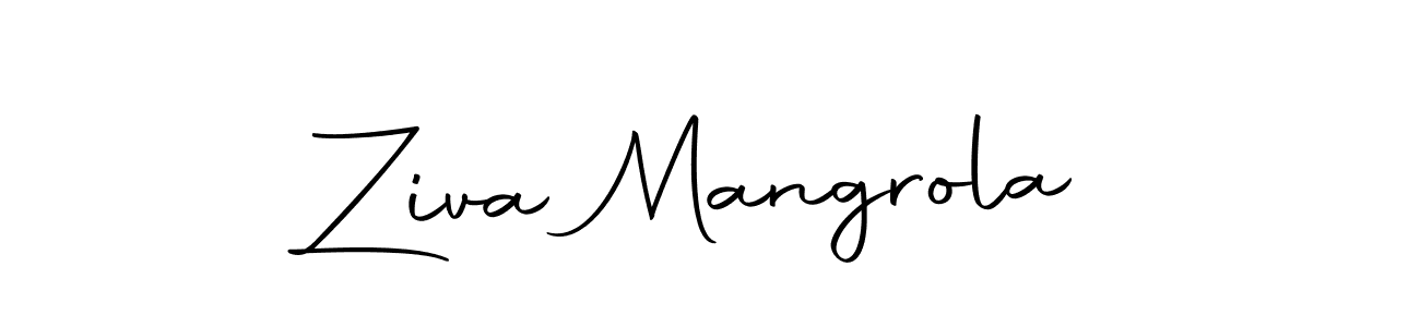 You can use this online signature creator to create a handwritten signature for the name Ziva Mangrola. This is the best online autograph maker. Ziva Mangrola signature style 10 images and pictures png