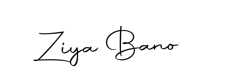 Make a beautiful signature design for name Ziya Bano. With this signature (Autography-DOLnW) style, you can create a handwritten signature for free. Ziya Bano signature style 10 images and pictures png