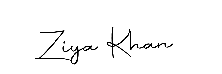 How to make Ziya Khan name signature. Use Autography-DOLnW style for creating short signs online. This is the latest handwritten sign. Ziya Khan signature style 10 images and pictures png