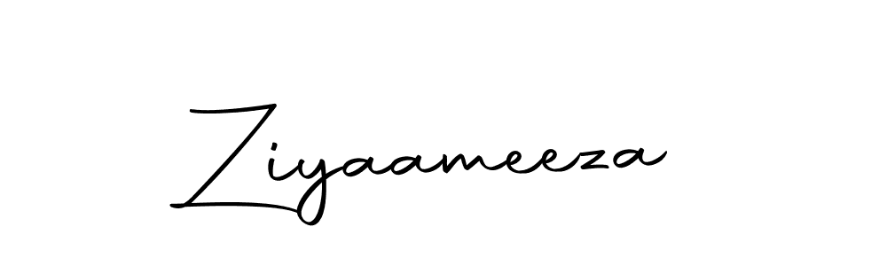 Make a beautiful signature design for name Ziyaameeza. With this signature (Autography-DOLnW) style, you can create a handwritten signature for free. Ziyaameeza signature style 10 images and pictures png