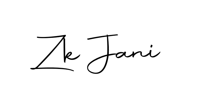 You should practise on your own different ways (Autography-DOLnW) to write your name (Zk Jani) in signature. don't let someone else do it for you. Zk Jani signature style 10 images and pictures png