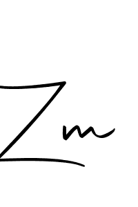 Create a beautiful signature design for name Zm. With this signature (Autography-DOLnW) fonts, you can make a handwritten signature for free. Zm signature style 10 images and pictures png