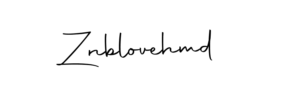 How to make Znblovehmd name signature. Use Autography-DOLnW style for creating short signs online. This is the latest handwritten sign. Znblovehmd signature style 10 images and pictures png