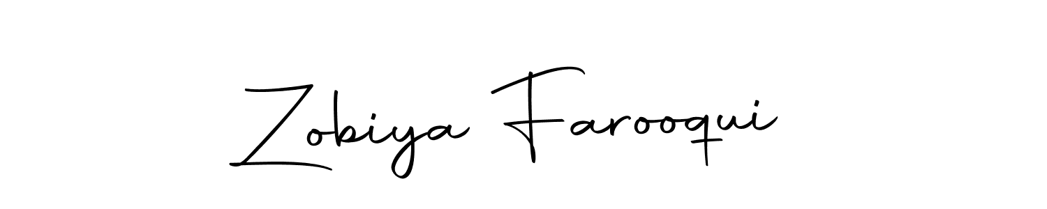 Make a beautiful signature design for name Zobiya Farooqui. With this signature (Autography-DOLnW) style, you can create a handwritten signature for free. Zobiya Farooqui signature style 10 images and pictures png