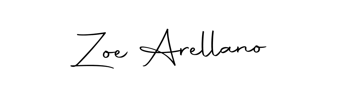 How to make Zoe Arellano name signature. Use Autography-DOLnW style for creating short signs online. This is the latest handwritten sign. Zoe Arellano signature style 10 images and pictures png