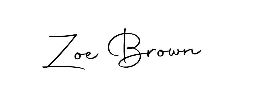 How to make Zoe Brown name signature. Use Autography-DOLnW style for creating short signs online. This is the latest handwritten sign. Zoe Brown signature style 10 images and pictures png