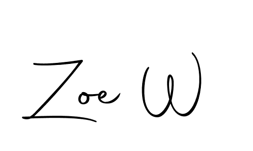 Make a beautiful signature design for name Zoe W. With this signature (Autography-DOLnW) style, you can create a handwritten signature for free. Zoe W signature style 10 images and pictures png