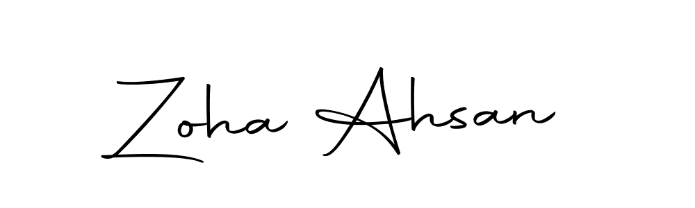 Create a beautiful signature design for name Zoha Ahsan. With this signature (Autography-DOLnW) fonts, you can make a handwritten signature for free. Zoha Ahsan signature style 10 images and pictures png