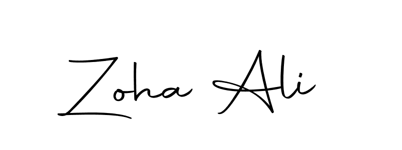 Design your own signature with our free online signature maker. With this signature software, you can create a handwritten (Autography-DOLnW) signature for name Zoha Ali. Zoha Ali signature style 10 images and pictures png