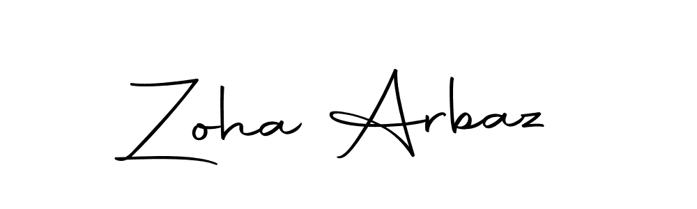 Make a short Zoha Arbaz signature style. Manage your documents anywhere anytime using Autography-DOLnW. Create and add eSignatures, submit forms, share and send files easily. Zoha Arbaz signature style 10 images and pictures png