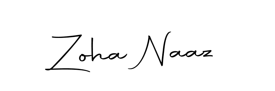 Use a signature maker to create a handwritten signature online. With this signature software, you can design (Autography-DOLnW) your own signature for name Zoha Naaz. Zoha Naaz signature style 10 images and pictures png