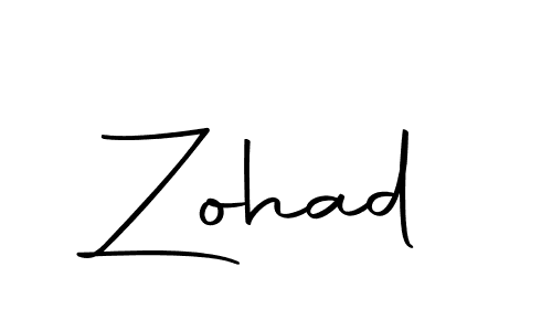 Use a signature maker to create a handwritten signature online. With this signature software, you can design (Autography-DOLnW) your own signature for name Zohad. Zohad signature style 10 images and pictures png