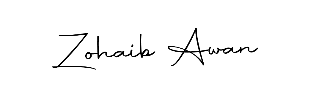 Zohaib Awan stylish signature style. Best Handwritten Sign (Autography-DOLnW) for my name. Handwritten Signature Collection Ideas for my name Zohaib Awan. Zohaib Awan signature style 10 images and pictures png