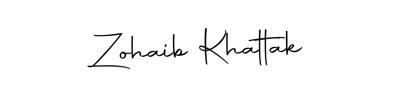 How to make Zohaib Khattak name signature. Use Autography-DOLnW style for creating short signs online. This is the latest handwritten sign. Zohaib Khattak signature style 10 images and pictures png