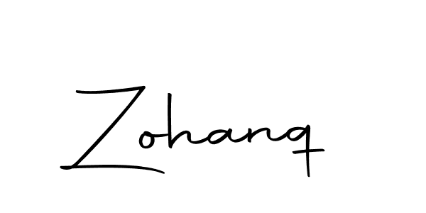 You should practise on your own different ways (Autography-DOLnW) to write your name (Zohanq) in signature. don't let someone else do it for you. Zohanq signature style 10 images and pictures png