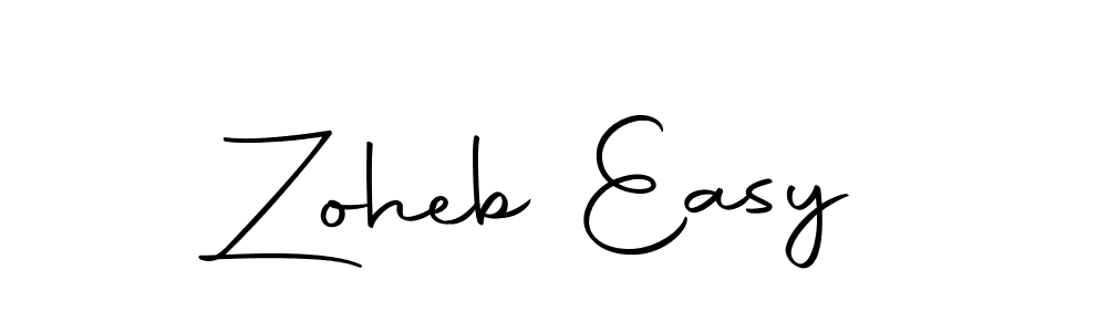 Design your own signature with our free online signature maker. With this signature software, you can create a handwritten (Autography-DOLnW) signature for name Zoheb Easy. Zoheb Easy signature style 10 images and pictures png