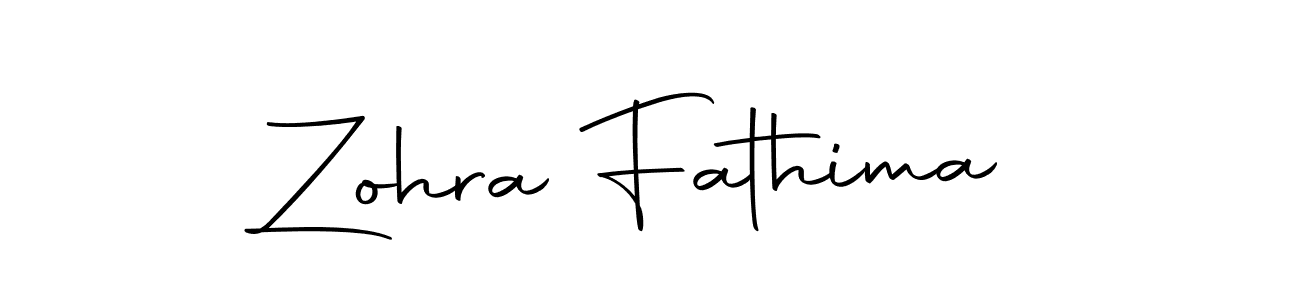 Zohra Fathima stylish signature style. Best Handwritten Sign (Autography-DOLnW) for my name. Handwritten Signature Collection Ideas for my name Zohra Fathima. Zohra Fathima signature style 10 images and pictures png