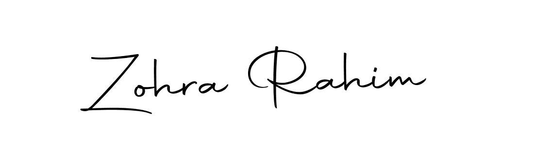 Zohra Rahim stylish signature style. Best Handwritten Sign (Autography-DOLnW) for my name. Handwritten Signature Collection Ideas for my name Zohra Rahim. Zohra Rahim signature style 10 images and pictures png