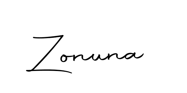 Use a signature maker to create a handwritten signature online. With this signature software, you can design (Autography-DOLnW) your own signature for name Zonuna. Zonuna signature style 10 images and pictures png