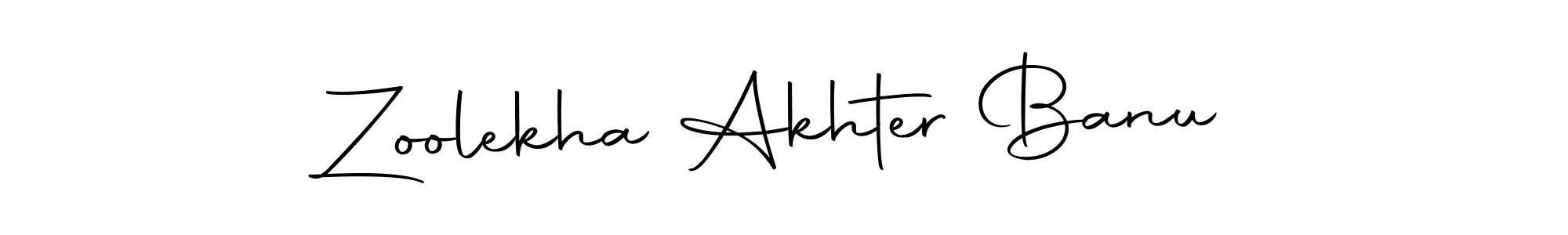 Make a short Zoolekha Akhter Banu signature style. Manage your documents anywhere anytime using Autography-DOLnW. Create and add eSignatures, submit forms, share and send files easily. Zoolekha Akhter Banu signature style 10 images and pictures png