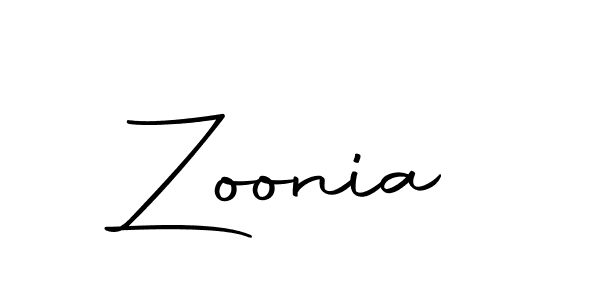 Use a signature maker to create a handwritten signature online. With this signature software, you can design (Autography-DOLnW) your own signature for name Zoonia. Zoonia signature style 10 images and pictures png