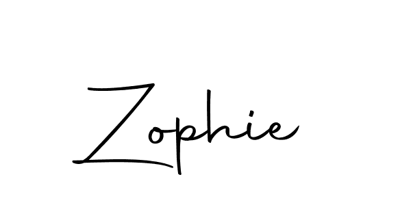 Use a signature maker to create a handwritten signature online. With this signature software, you can design (Autography-DOLnW) your own signature for name Zophie. Zophie signature style 10 images and pictures png