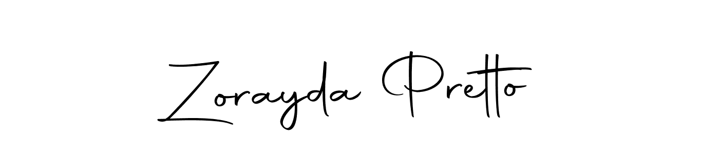 Create a beautiful signature design for name Zorayda Pretto. With this signature (Autography-DOLnW) fonts, you can make a handwritten signature for free. Zorayda Pretto signature style 10 images and pictures png