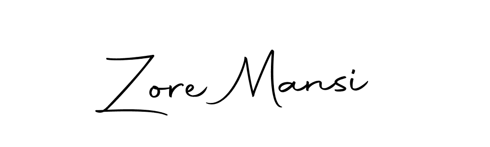 Design your own signature with our free online signature maker. With this signature software, you can create a handwritten (Autography-DOLnW) signature for name Zore Mansi. Zore Mansi signature style 10 images and pictures png