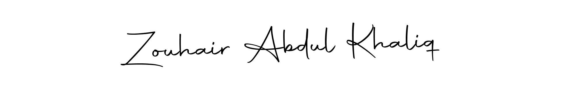 Make a short Zouhair Abdul Khaliq signature style. Manage your documents anywhere anytime using Autography-DOLnW. Create and add eSignatures, submit forms, share and send files easily. Zouhair Abdul Khaliq signature style 10 images and pictures png